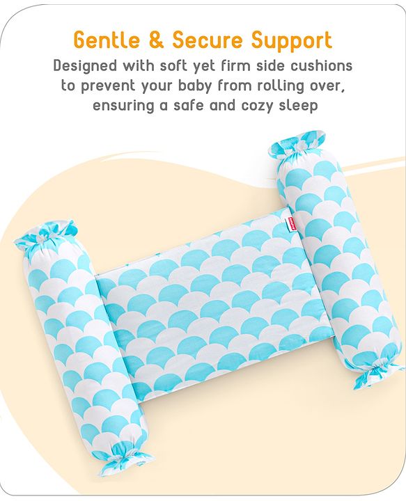 Babyhug Baby Anti Roll Side Bolsters Aeroplane Theme  - White