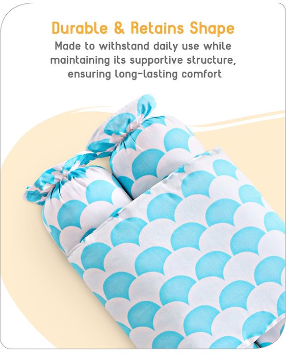 Babyhug Baby Anti Roll Side Bolsters Aeroplane Theme  - White