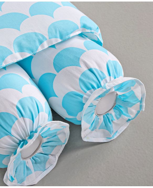Babyhug Baby Anti Roll Side Bolsters Aeroplane Theme  - White