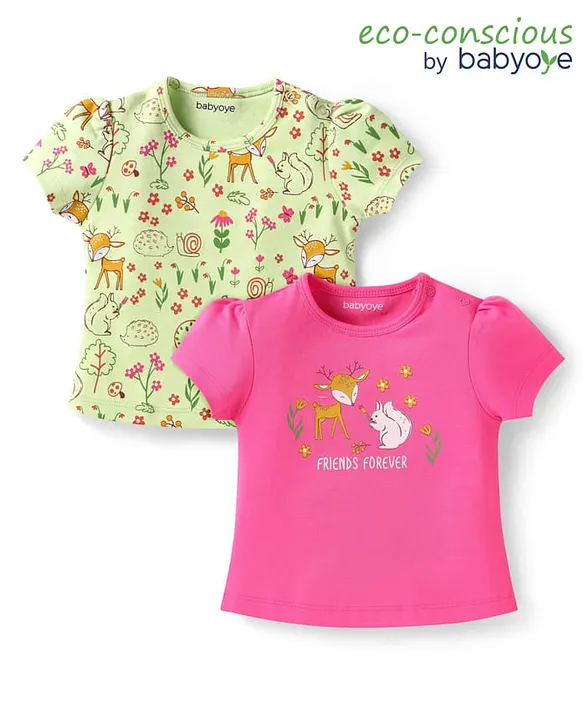 Babyoye Interlock Knit Half Sleeves Eco Jiva Finish Tops with