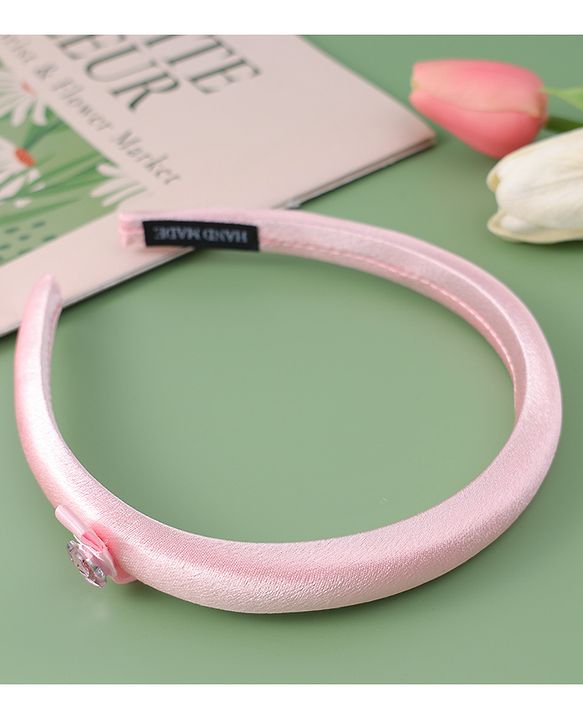Pine Kids Free Size Solid Coloured  Hair Band - Pink