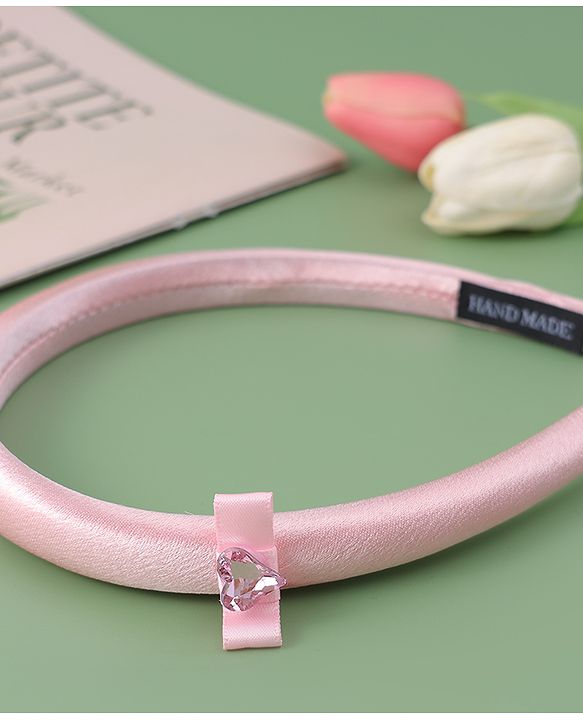 Pine Kids Free Size Solid Coloured  Hair Band - Pink