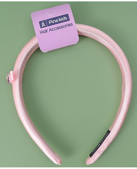 Pine Kids Free Size Solid Coloured  Hair Band - Pink