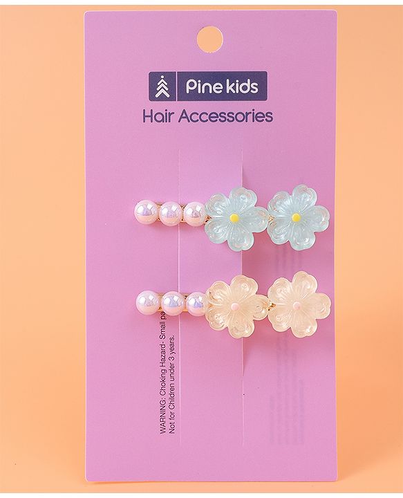 Pine Kids Hair Pins & Clips Free Size - White & Blue