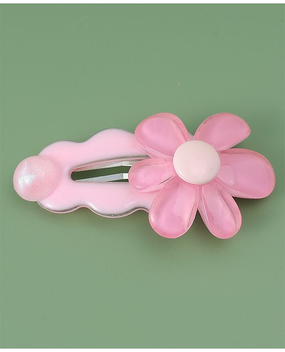 Babyhug Free Size Snap Clips With Floral Applique Pack of 5 - Multicolor