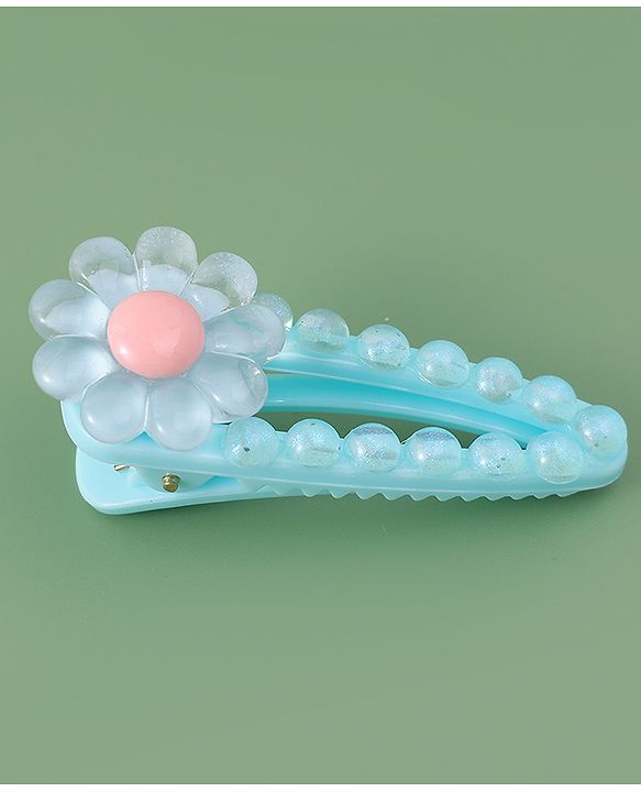 Babyhug Free Size Hair Pins And Clips With Floral Applique Pack of 5 - Multicolor