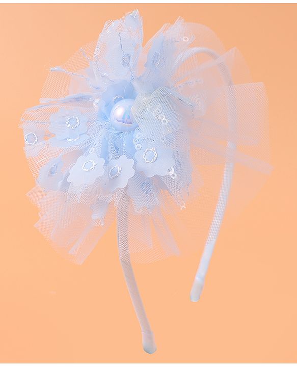 Babyhug Floral Applique Hair Band -  Blue
