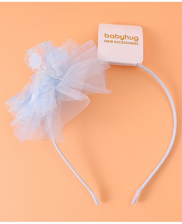 Babyhug Floral Applique Hair Band -  Blue