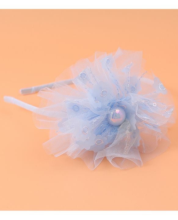 Babyhug Floral Applique Hair Band -  Blue