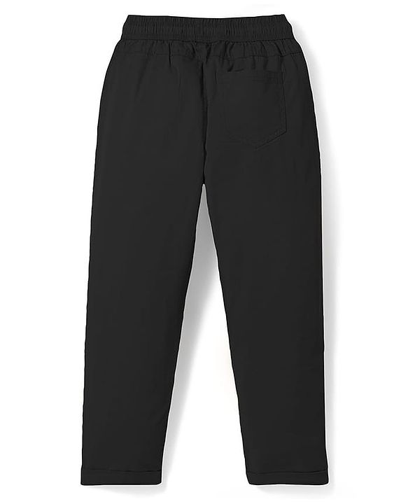 Pine Kids Cotton Woven Full Length  Solid Color Trouser - Grey