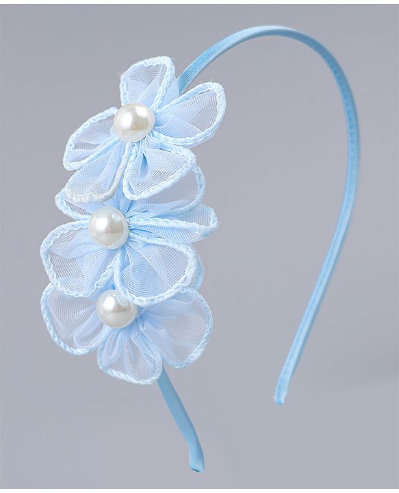 Babyhug Hair Clips & Hairband with Floral & Pearl Applique Accessories Combo Set - Light Pink