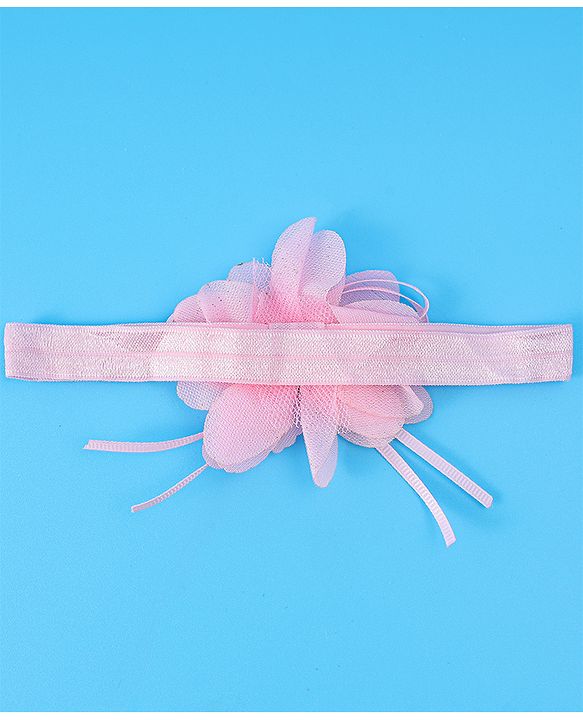 Babyhug Free Size Headbands With Floral Applique Pack Of 3 - Light Pink