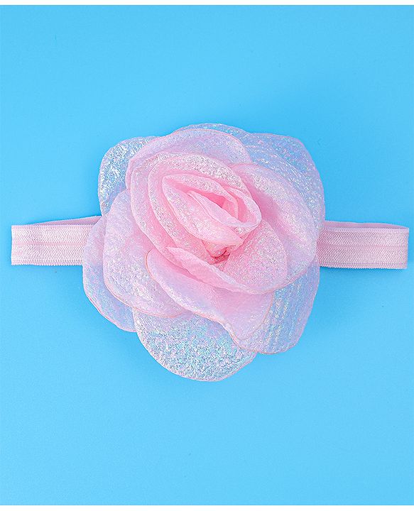 Babyhug Free Size Headbands With Floral & Bow Applique Pack Of 3 - Pink