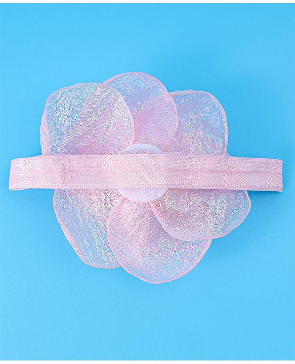 Babyhug Free Size Headbands With Floral & Bow Applique Pack Of 3 - Pink