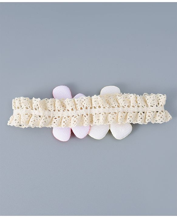 Babyhug Free Size Headbands With Floral & Bow Applique Pack of 3 - Multicolour