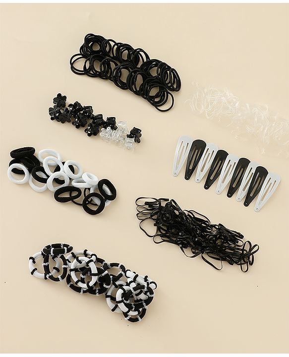 Babyhug Hair Accessories Combo Set Free Size - Black & White
