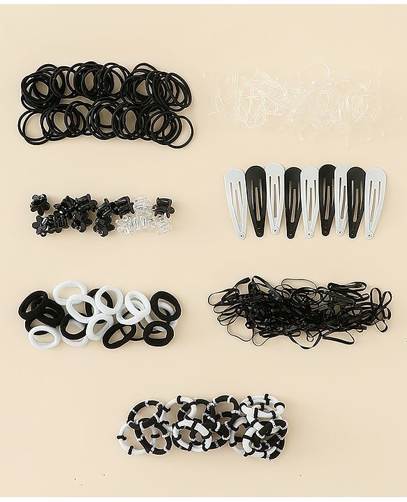 Babyhug Hair Accessories Combo Set Free Size - Black & White