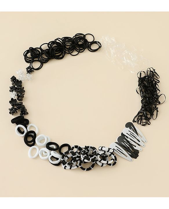 Babyhug Hair Accessories Combo Set Free Size - Black & White