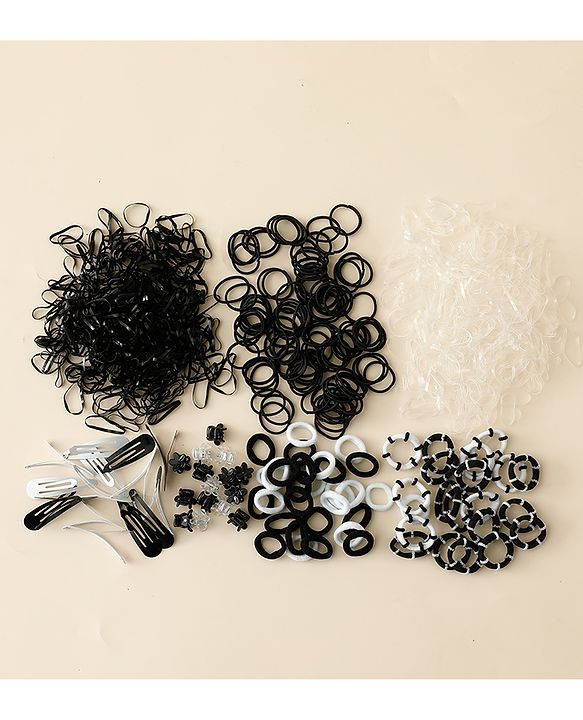 Babyhug Hair Accessories Combo Set Free Size - Black & White