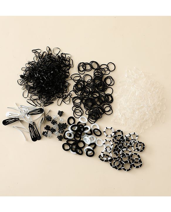 Babyhug Hair Accessories Combo Set Free Size - Black & White