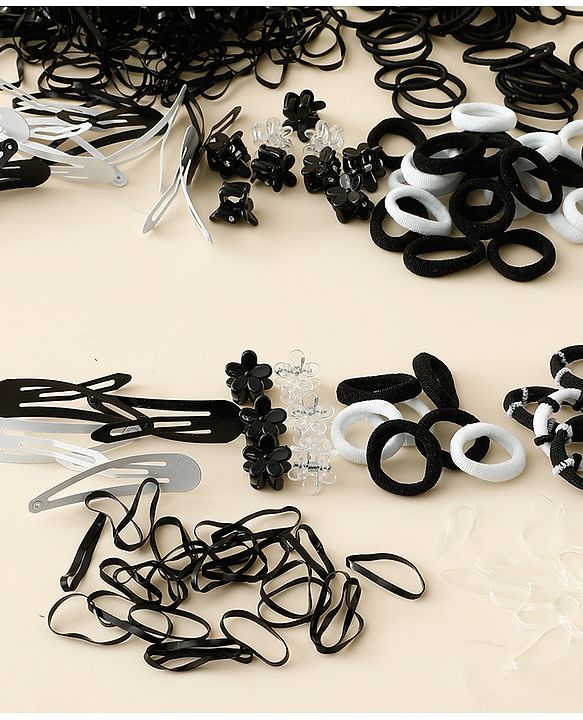 Babyhug Hair Accessories Combo Set Free Size - Black & White