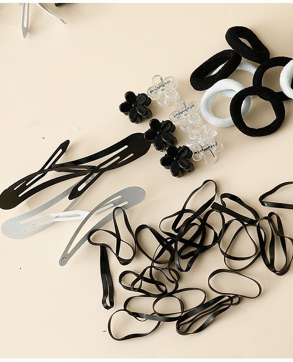 Babyhug Hair Accessories Combo Set Free Size - Black & White
