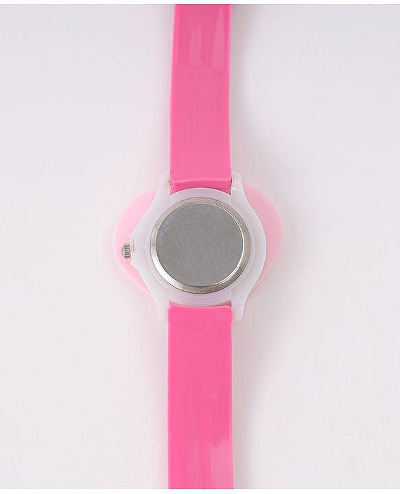 Babyhug Analog Watch With Heart Applique Free Size - Pink