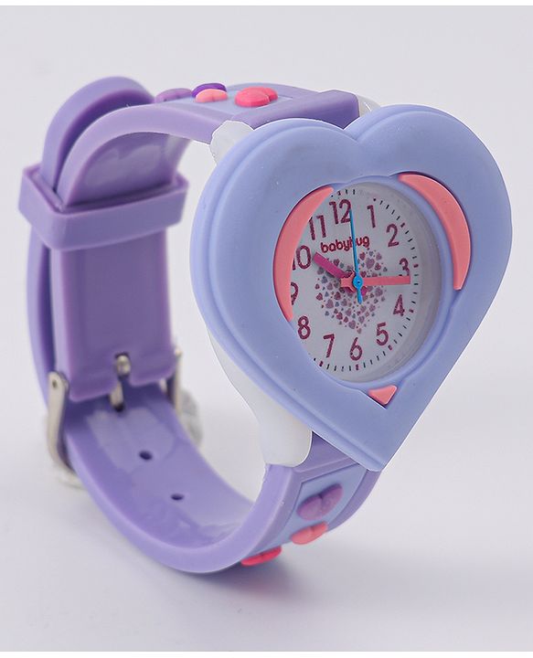 Babyhug Analog Watch With Heart Applique Free Size - Pink