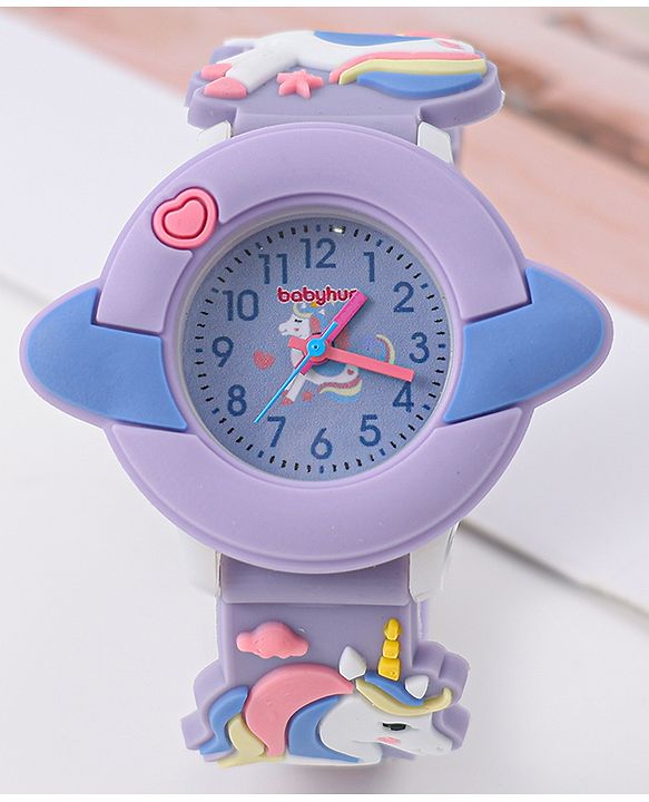 Babyhug Unicorn Applique Analog Watch - Pink