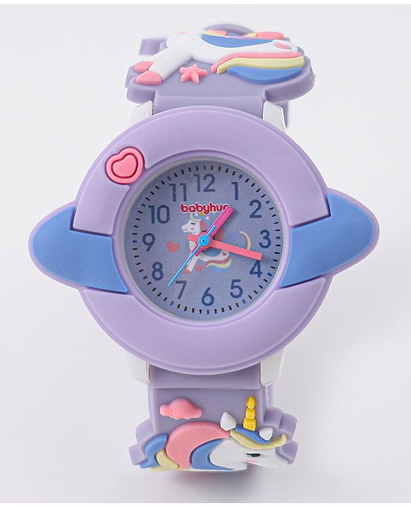 Babyhug Unicorn Applique Analog Watch - Pink