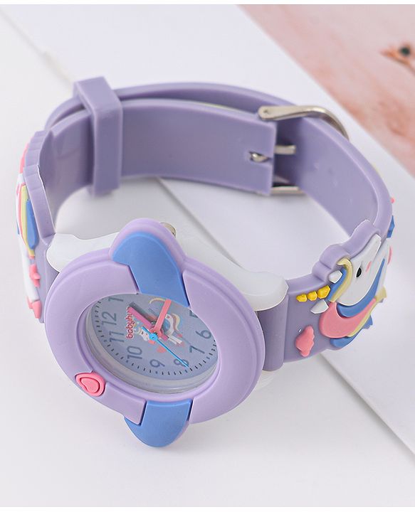 Babyhug Unicorn Applique Analog Watch - Pink