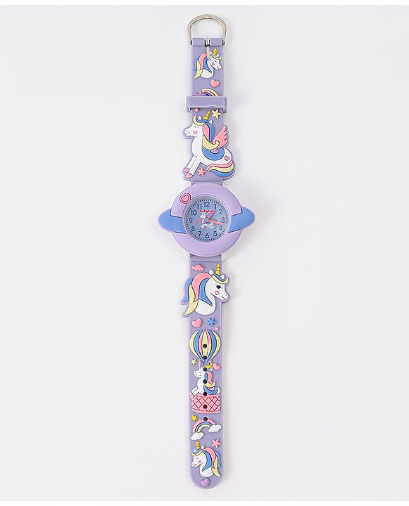 Babyhug Unicorn Applique Analog Watch - Pink
