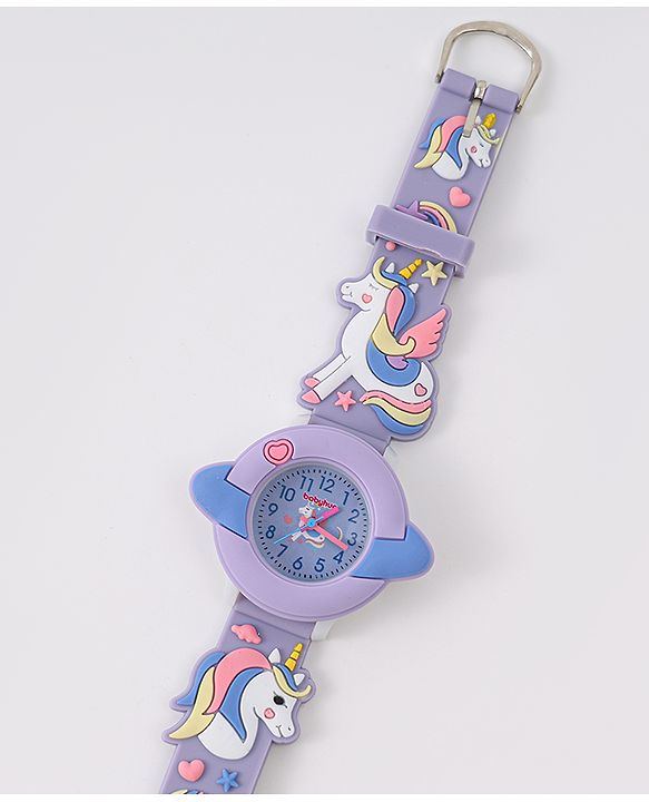 Babyhug Unicorn Applique Analog Watch - Pink