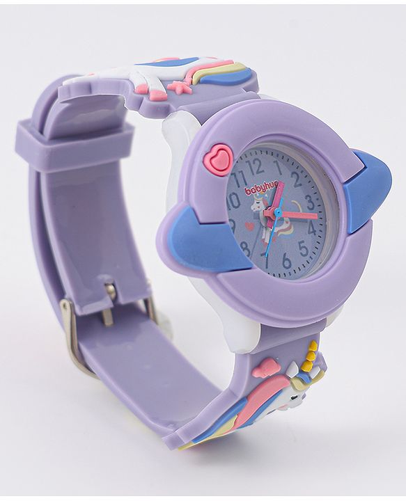 Babyhug Unicorn Applique Analog Watch - Pink
