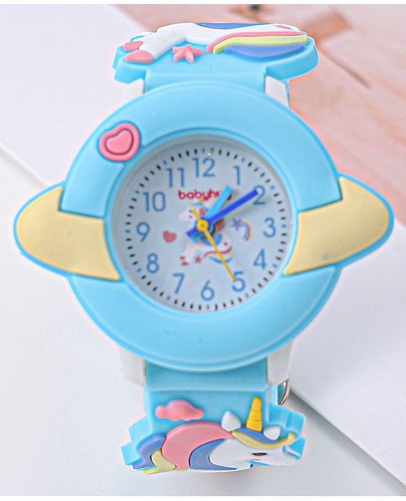 Babyhug Unicorn Applique Analog Watch - Pink