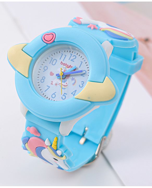 Babyhug Unicorn Applique Analog Watch - Pink