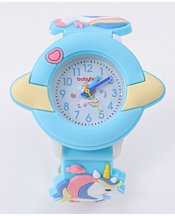 Babyhug Unicorn Applique Analog Watch - Pink