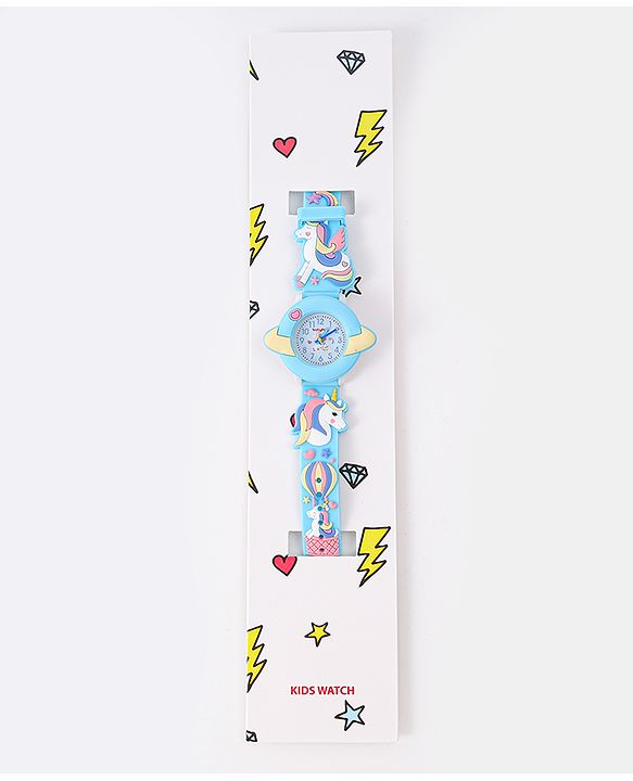 Babyhug Unicorn Applique Analog Watch - Pink