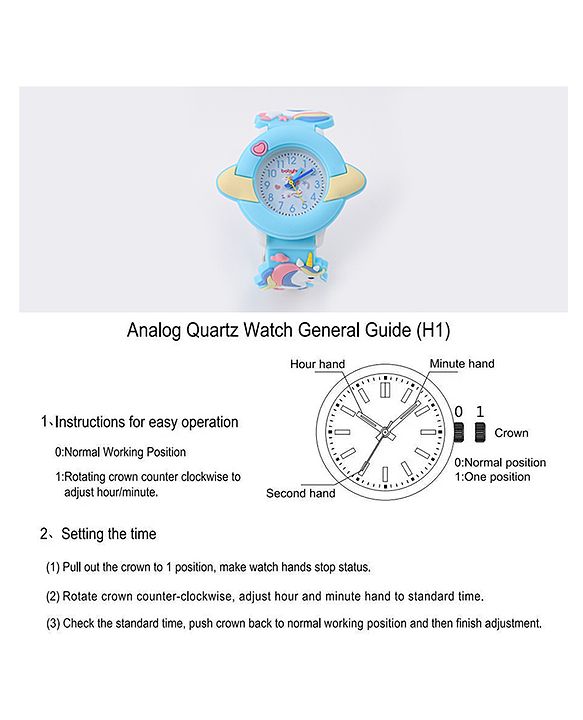 Babyhug Unicorn Applique Analog Watch - Pink