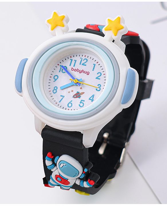 Babyhug Analog Watch With Astronomical Applique Free Size - Black