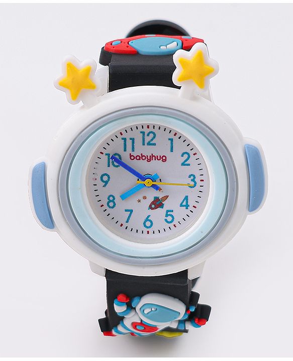Babyhug Analog Watch With Astronomical Applique Free Size - Black
