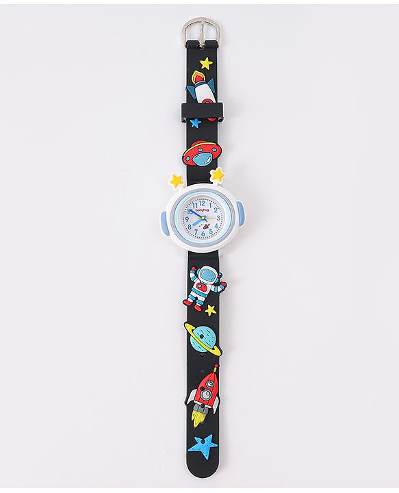Babyhug Analog Watch With Astronomical Applique Free Size - Black