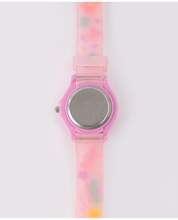 Babyhug Floral Applique Analog Watch - Peach