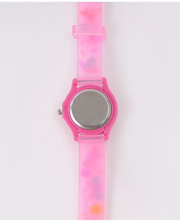 Babyhug Floral Applique Analog Watch - Pink