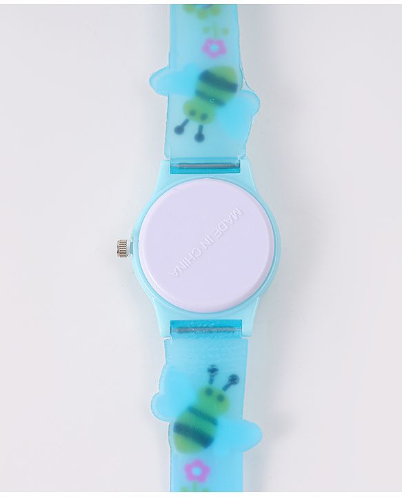Babyhug Analog Watch With Honey Bee Applique Free Size - Blue