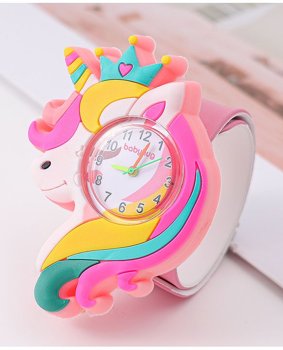Babyhug Analog Unicorn Shaped Watch Free Size - Pink