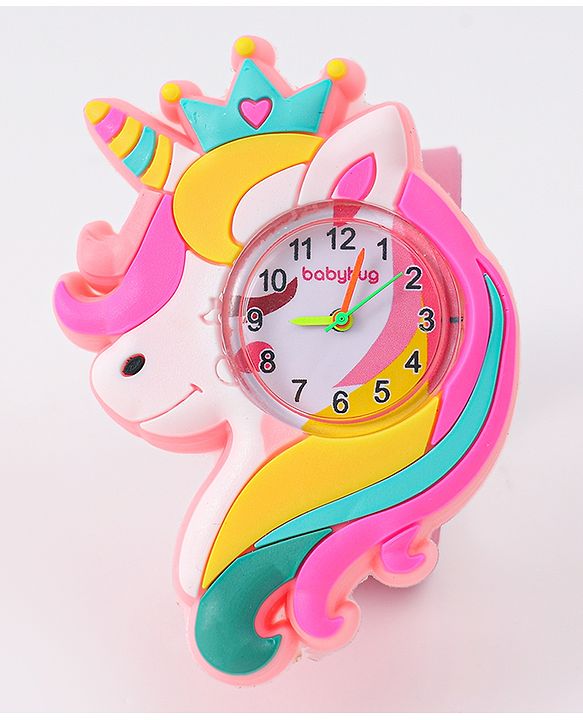 Babyhug Analog Unicorn Shaped Watch Free Size - Pink