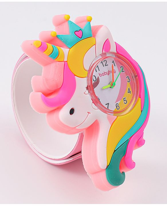 Babyhug Analog Unicorn Shaped Watch Free Size - Pink