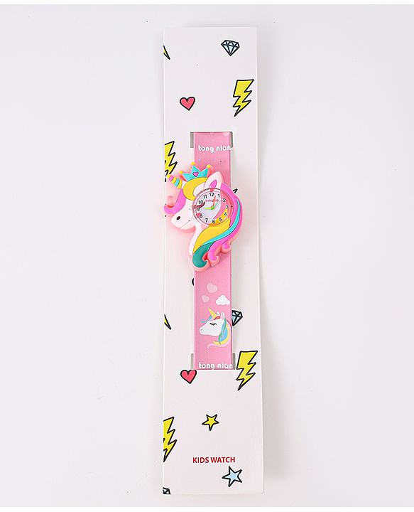 Babyhug Analog Unicorn Shaped Watch Free Size - Pink