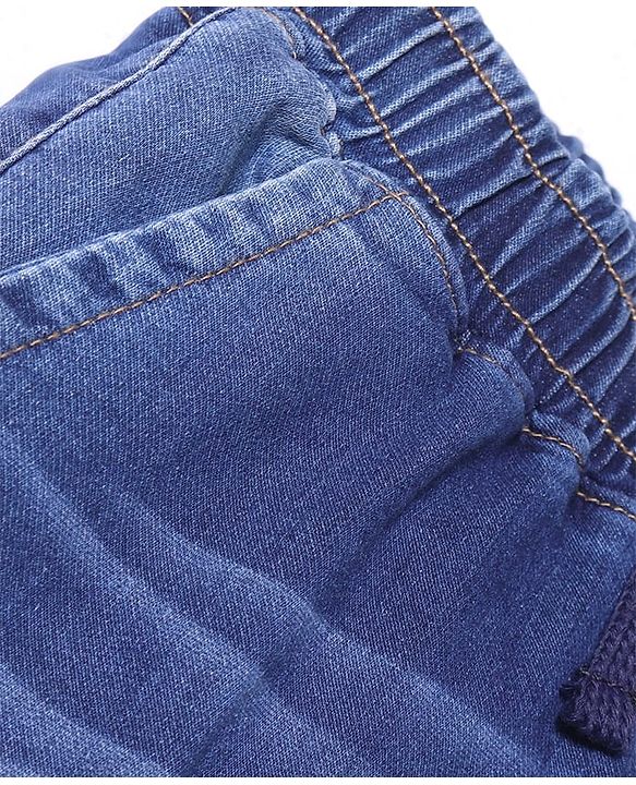 Pine Kids Denim Woven Full Length Washed Jeans - Navy Blue